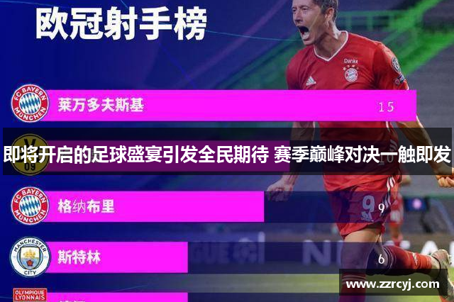 即将开启的足球盛宴引发全民期待 赛季巅峰对决一触即发